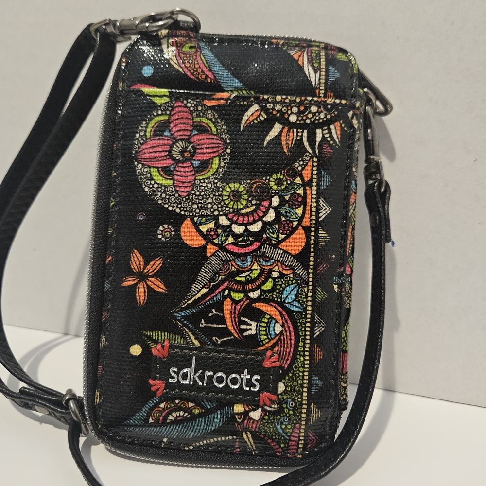 Sakroots Black Multicolor Crossbody Bag